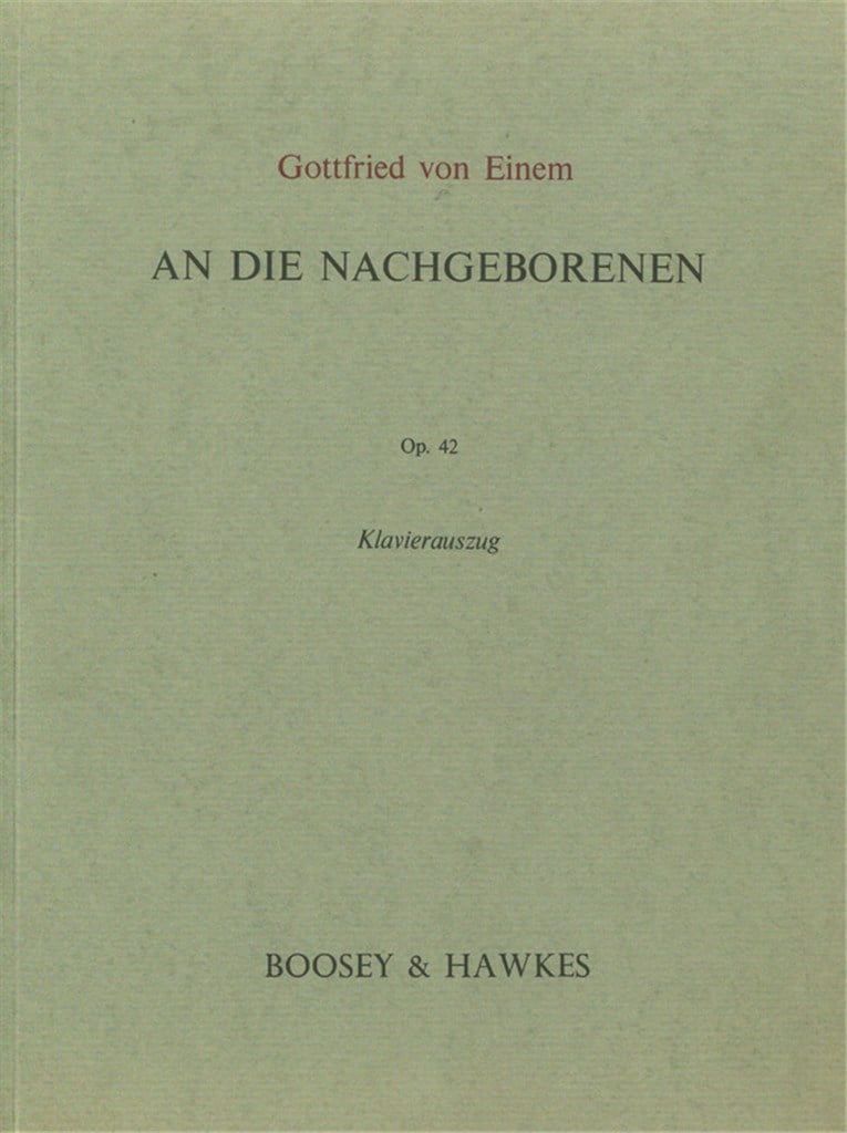 An die Nachgeborenen op. 42